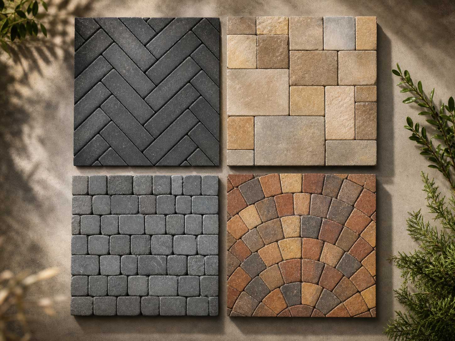 Interlock pattern and colour swatches to choose from